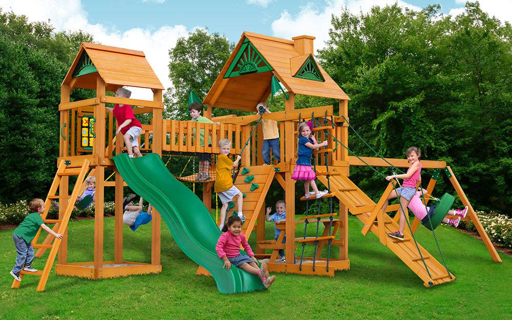 Kids playing in a playground