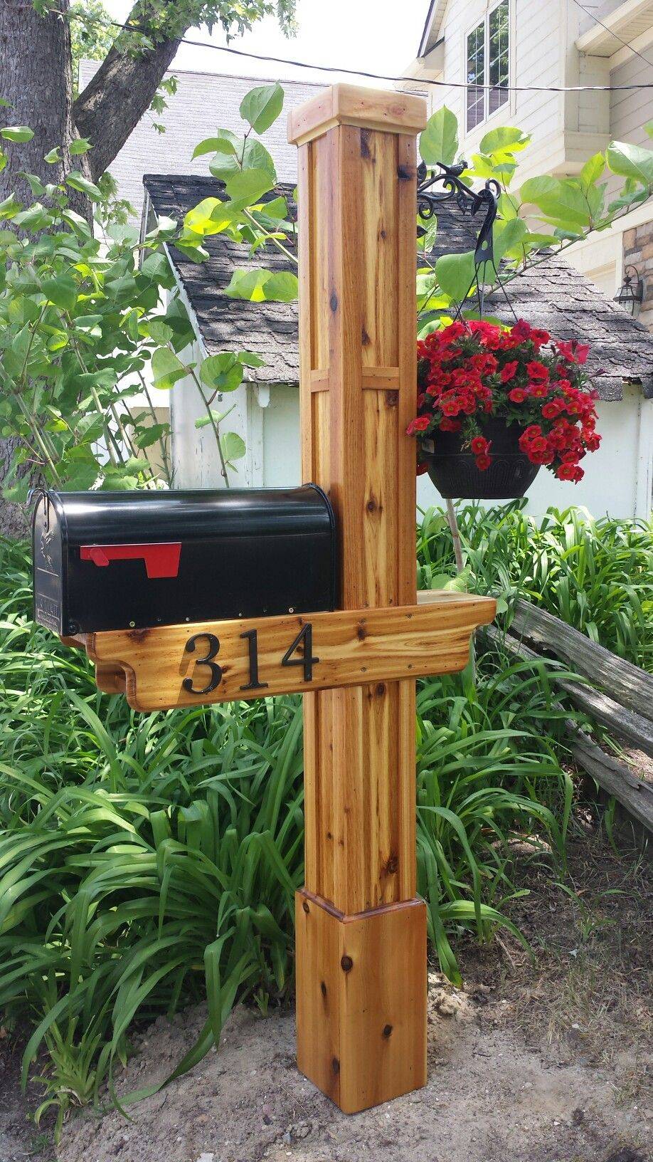 wood mailbox post ideas