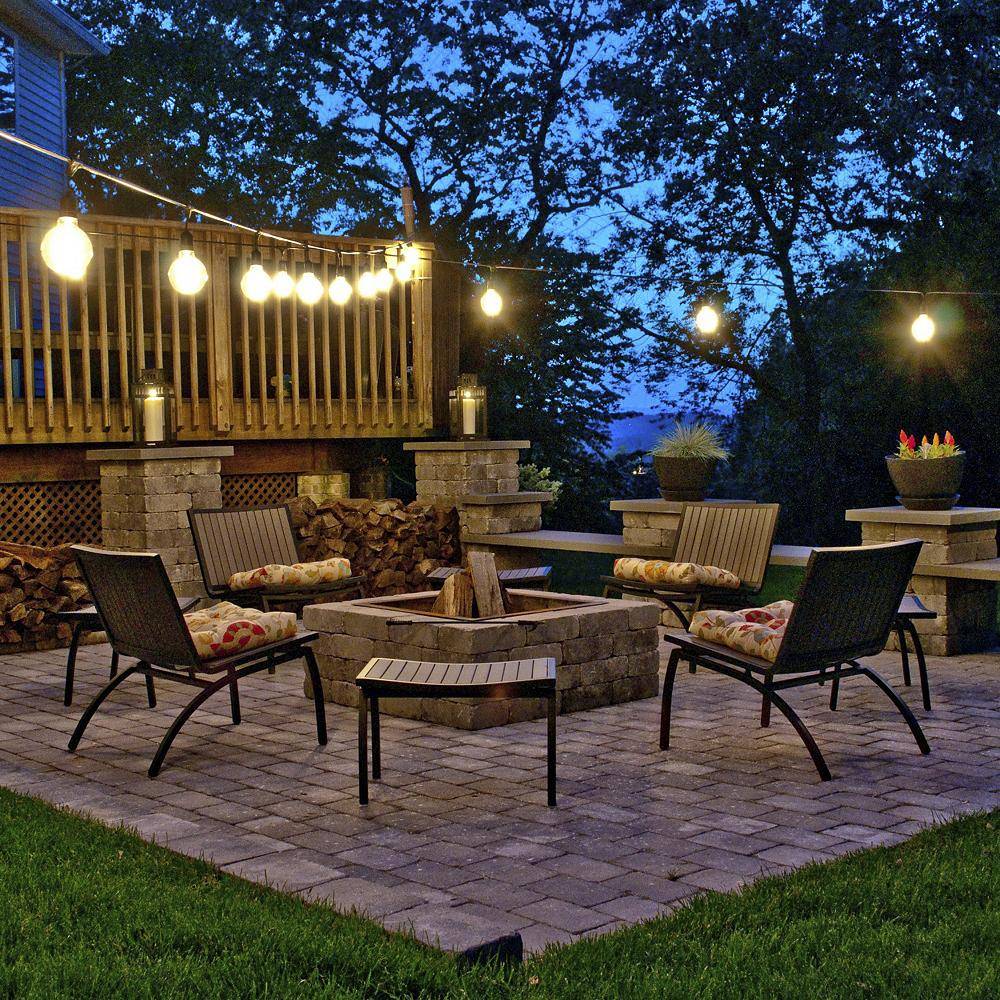 Mix and Match Bulbs Over Patio