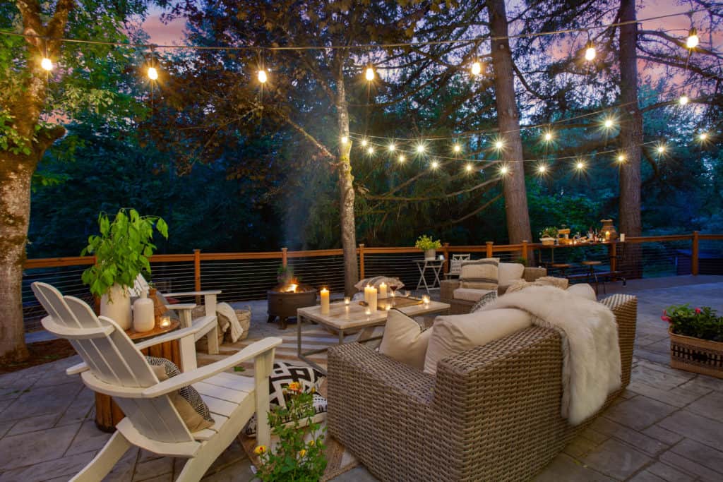 backyard ideas lighting