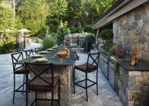 Outdoor Kitchen with Dining Area