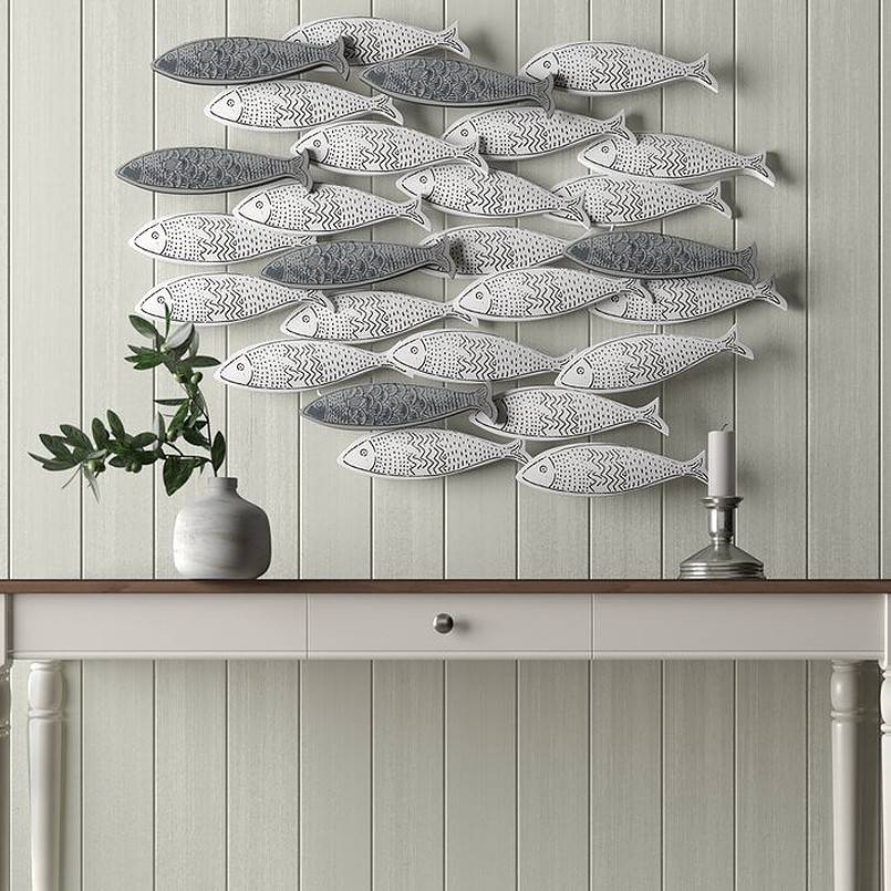 School of fish decor on wall