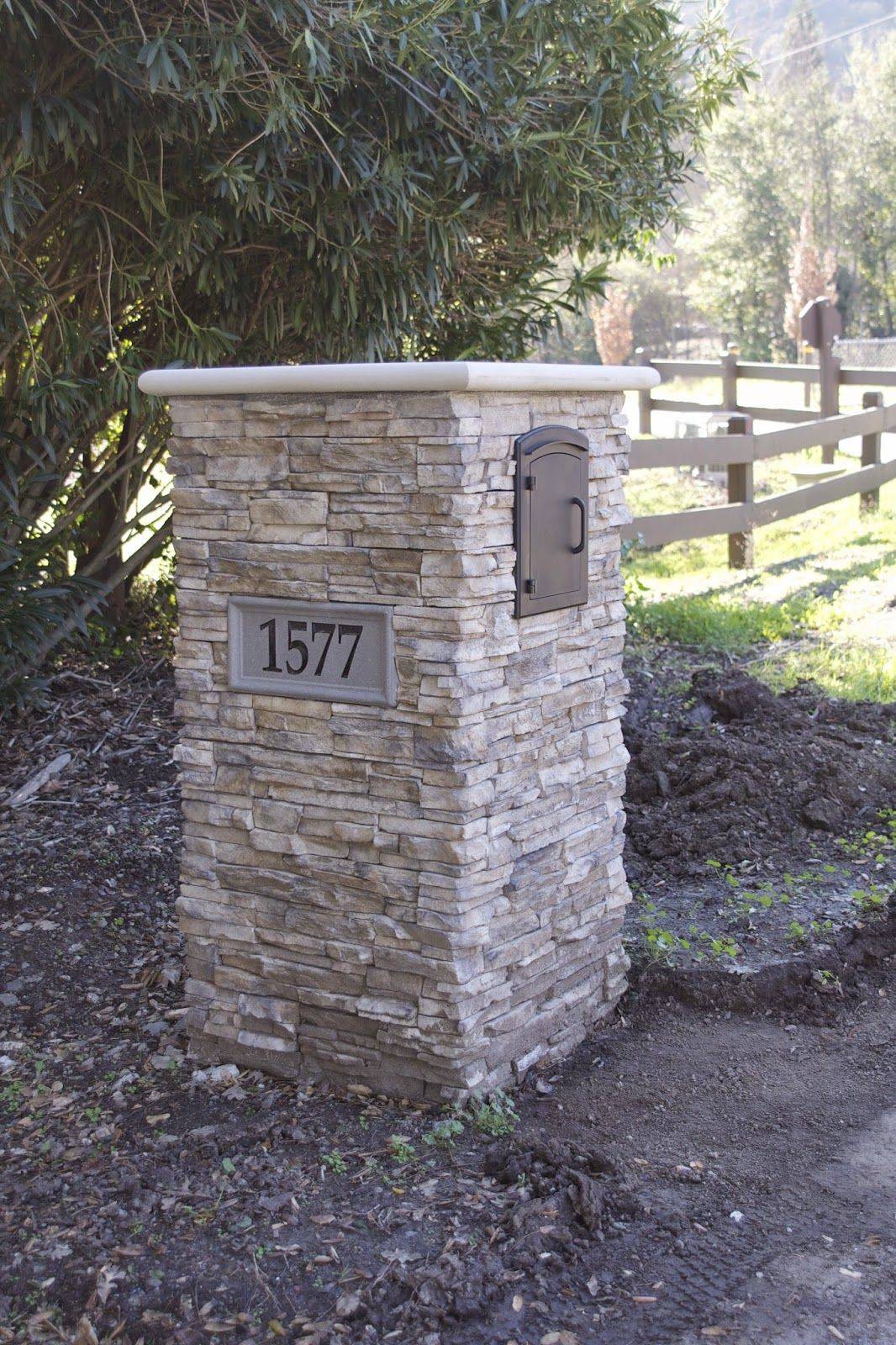Stone Covered Mailbox