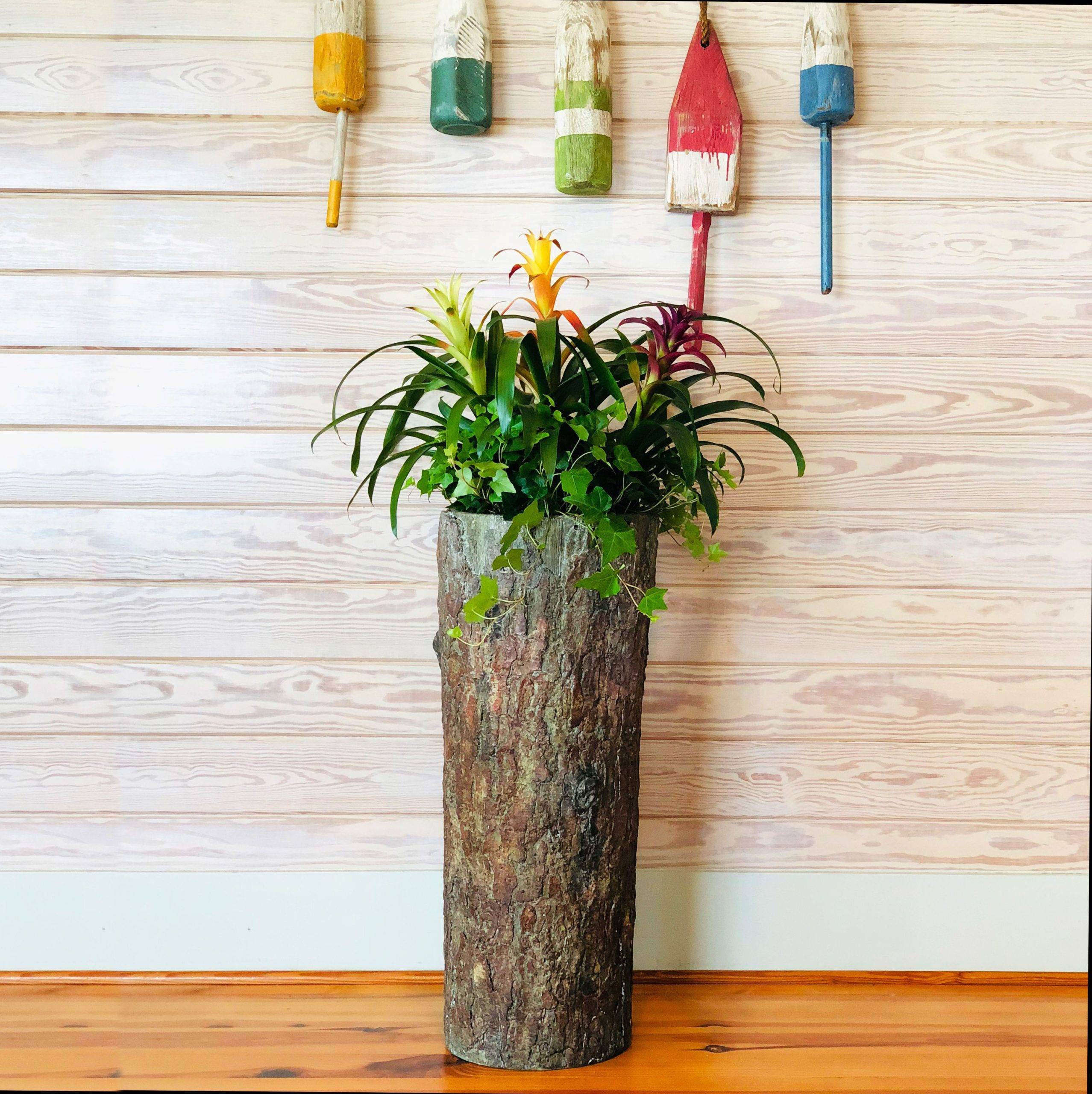 Tall Log Planter