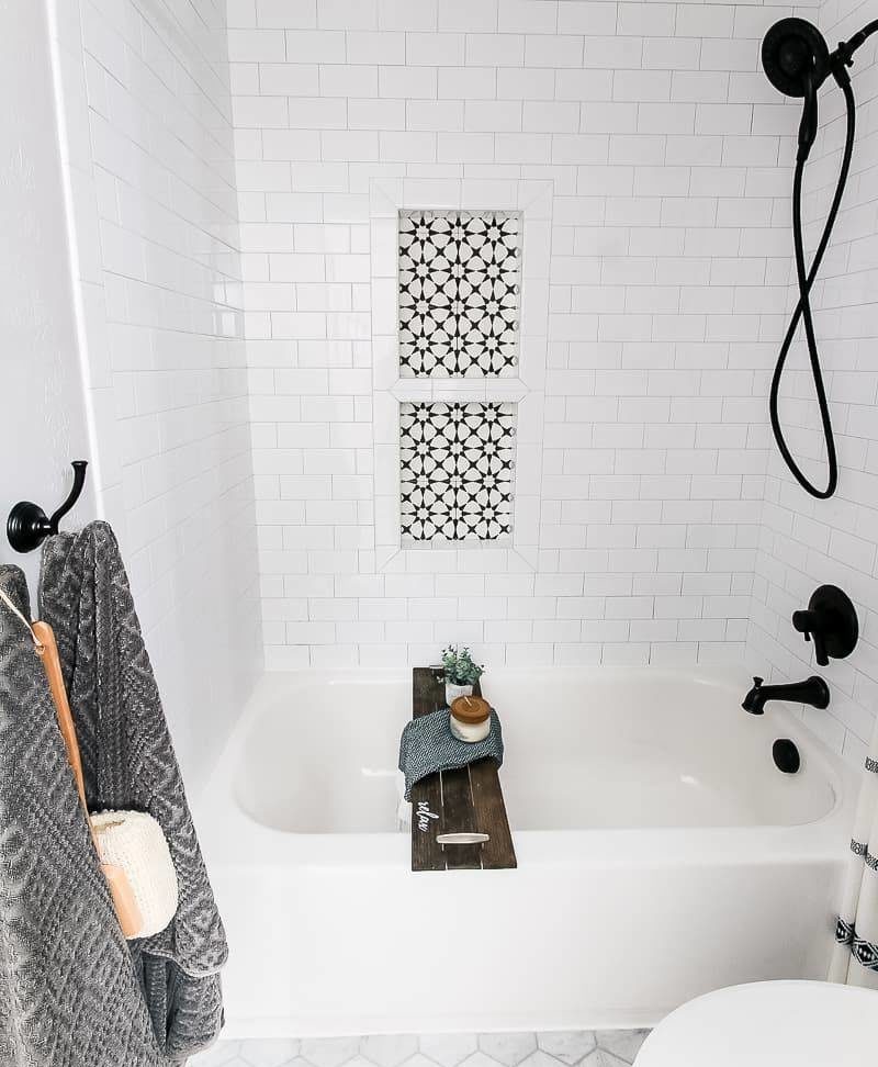 Tiled Bathroom with Bathtub