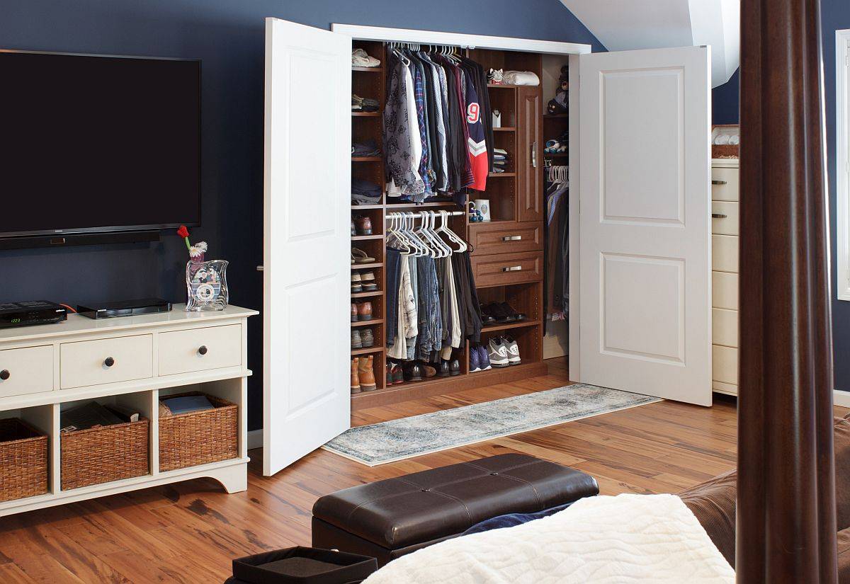 Turning the traditional closet into a modern storage masterpiece with bespoke wooden unit