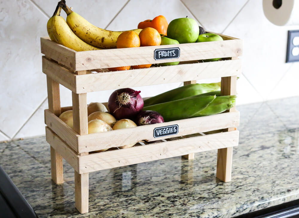 Two Layers Countertop Vegetable Holder.