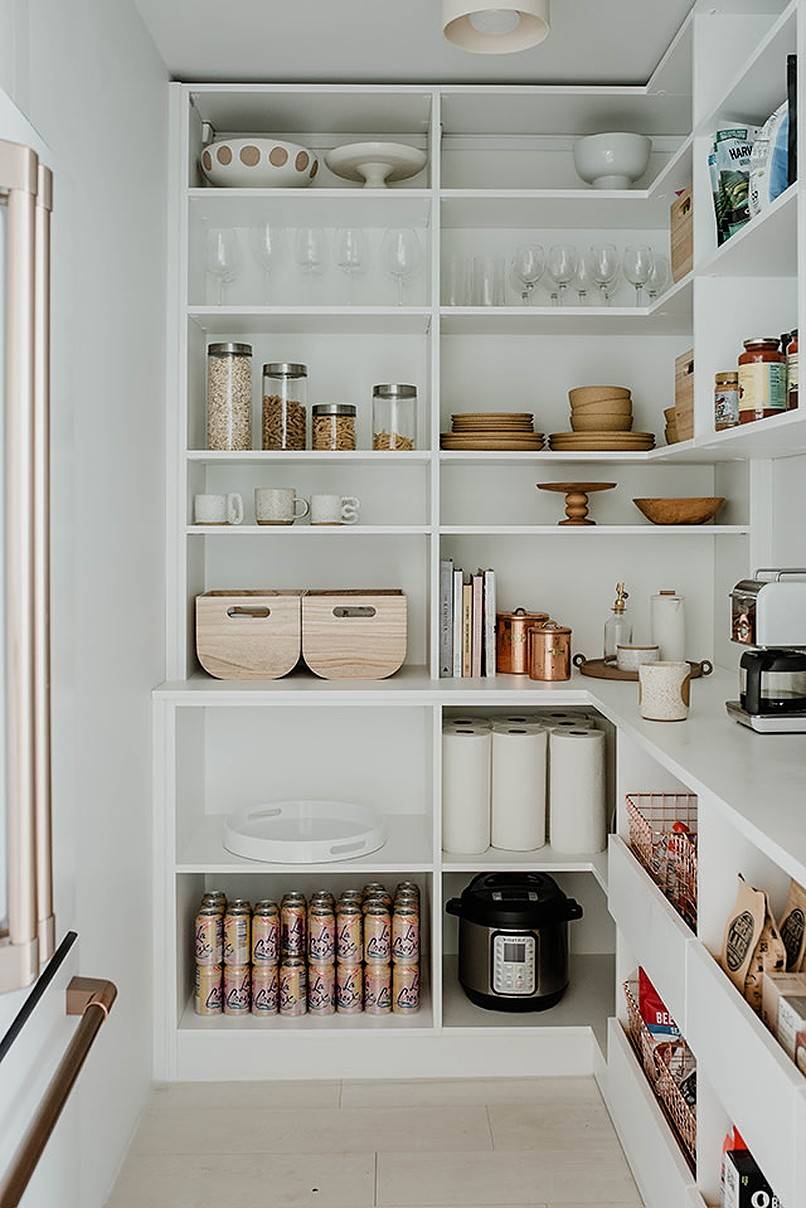 Organizing Open Shelves  Open kitchen shelves, Pantry shelving, Kitchen  organization diy