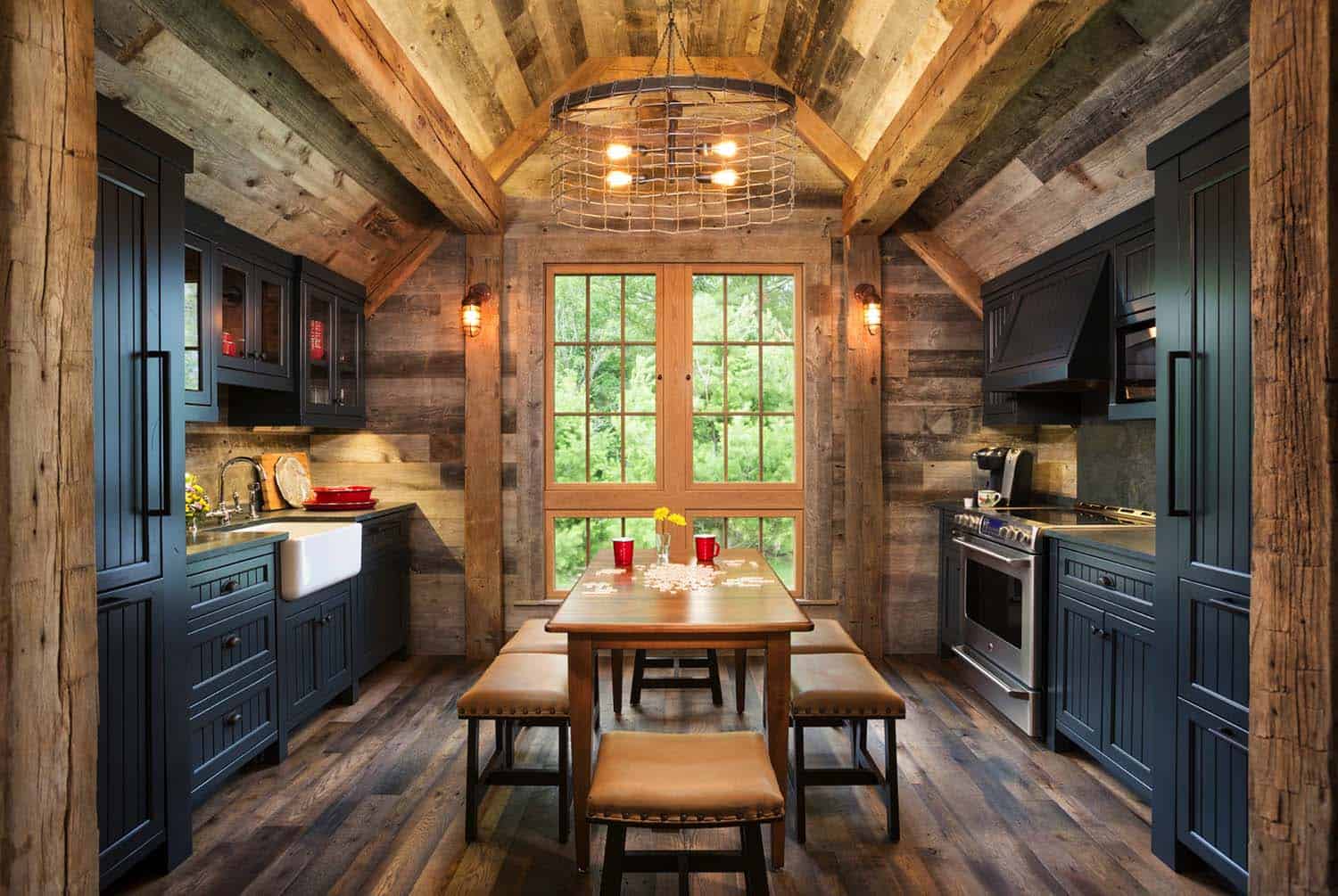 Traditional Rustic Farmhouse Decor Kitchen Natural Wood Country