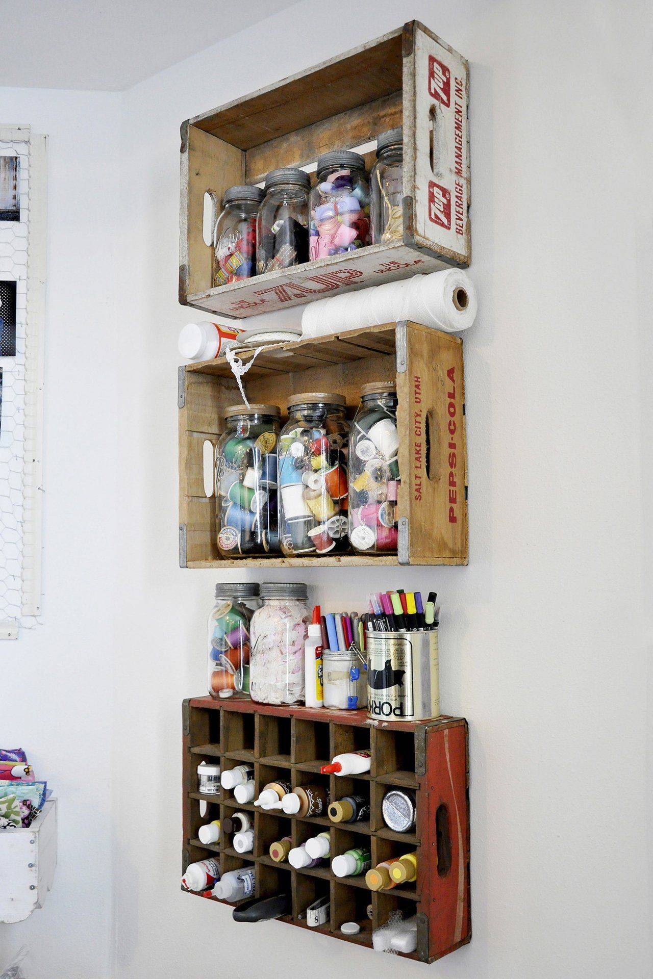 Clever Soda Crate Spice Rack