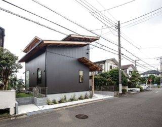 Smaller Roof Sections and Custom Dark Exterior Set this Japanese Home Apart