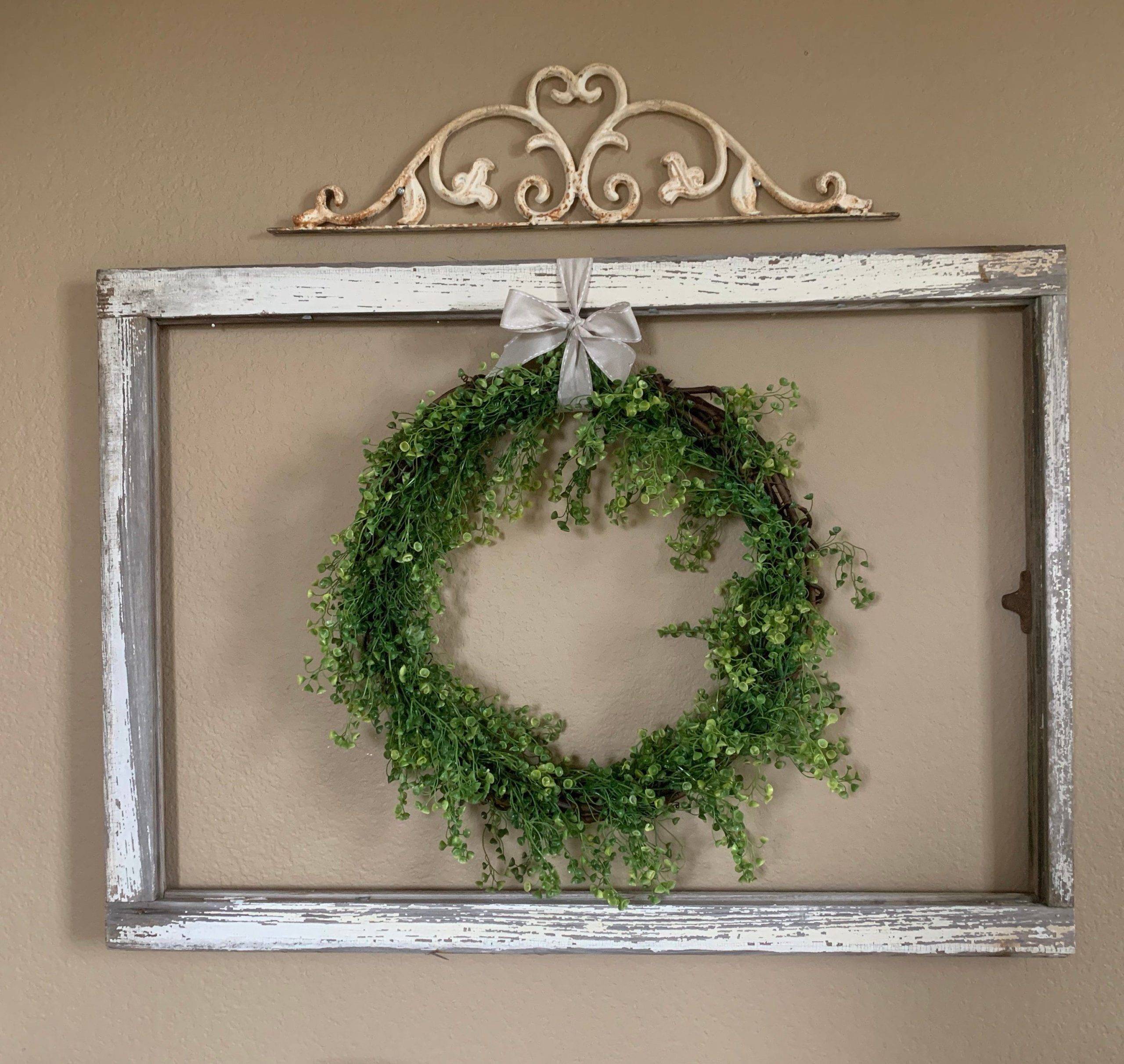 DIY Window Frame and Wreath