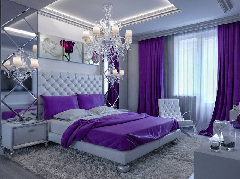 gray and lavender living room