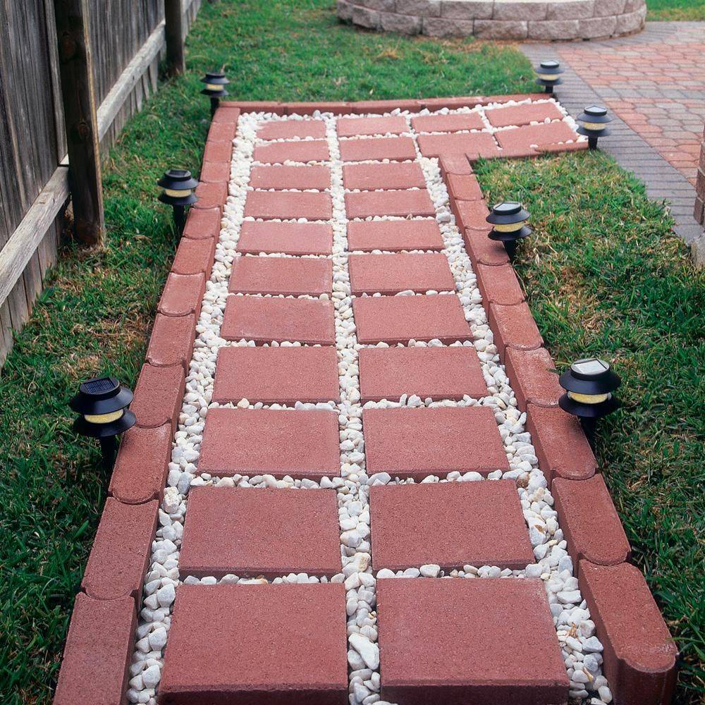 Interlocking Red Bricks as Stepping Stones