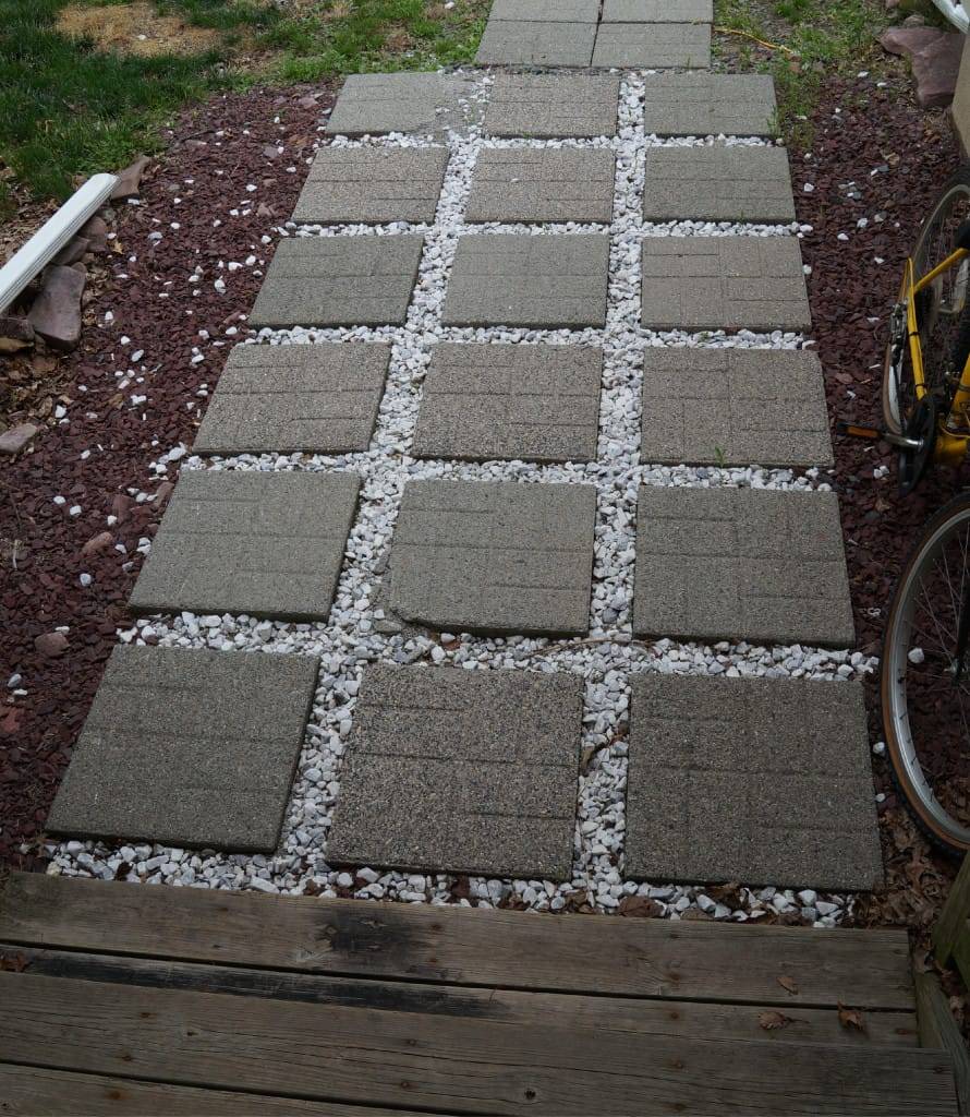 Molded Stepping Stones on Pathway