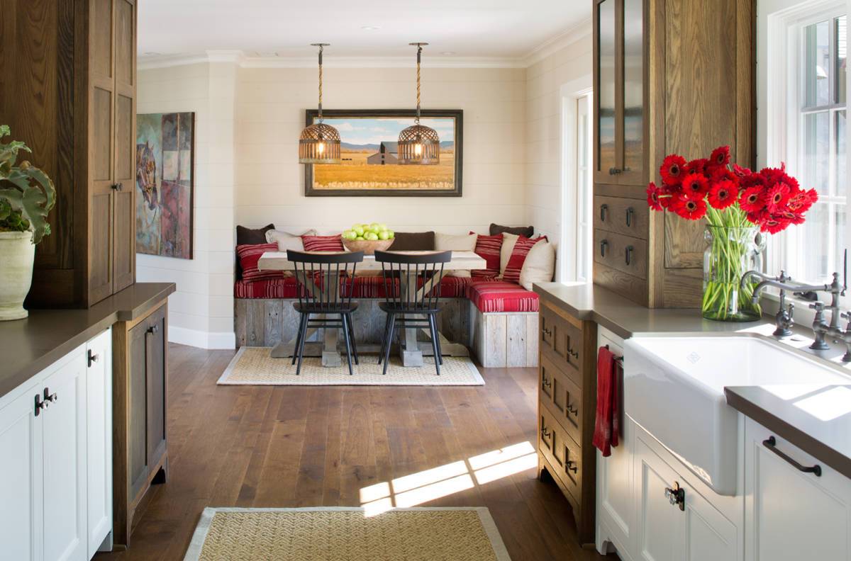 rustic kitchen nook office