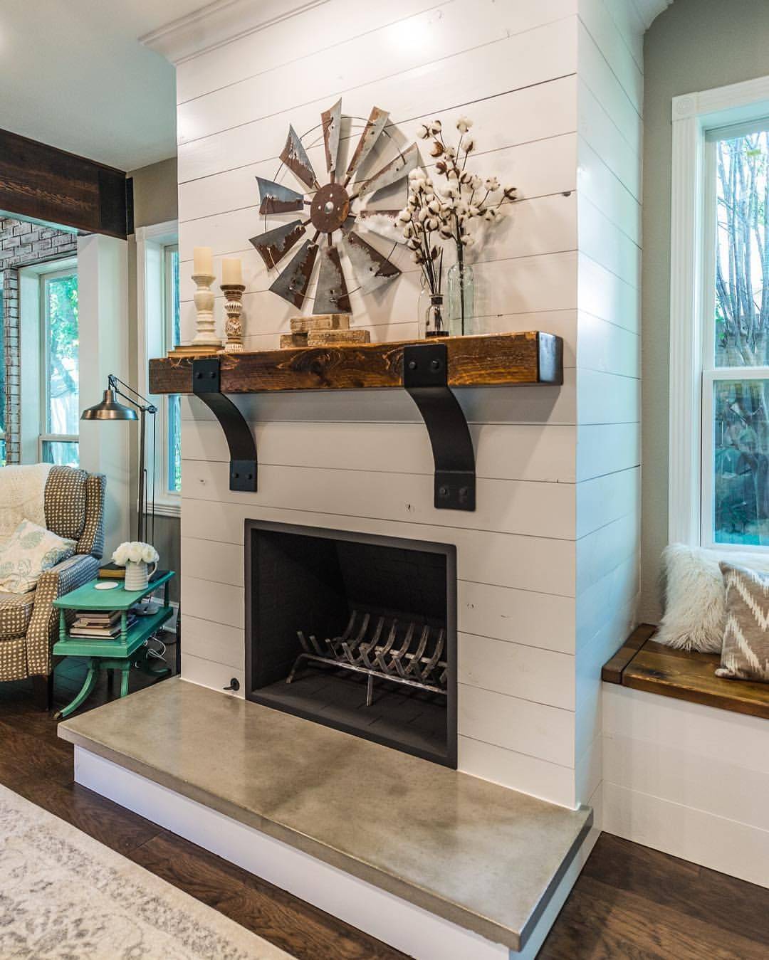 Shiplap Fireplace Surround