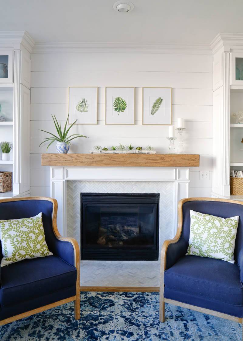 Shiplap Fireplace Surround.