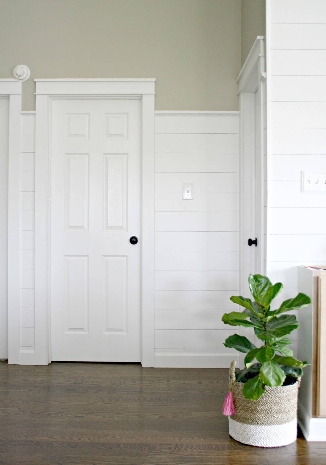 Shiplap Wall to Door Frame