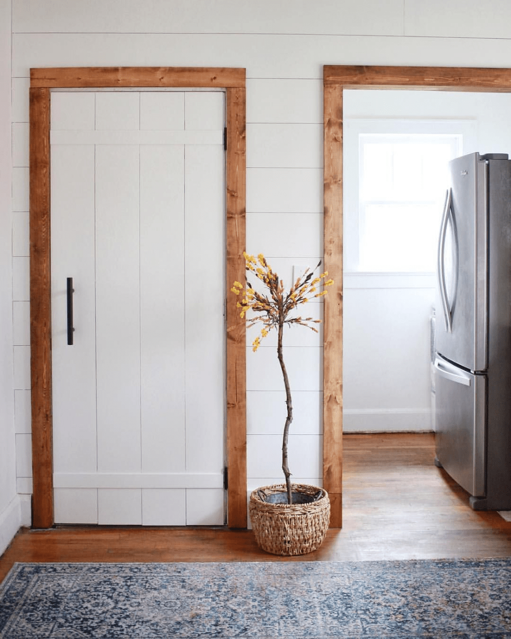 Shiplap Wall to Frame Door