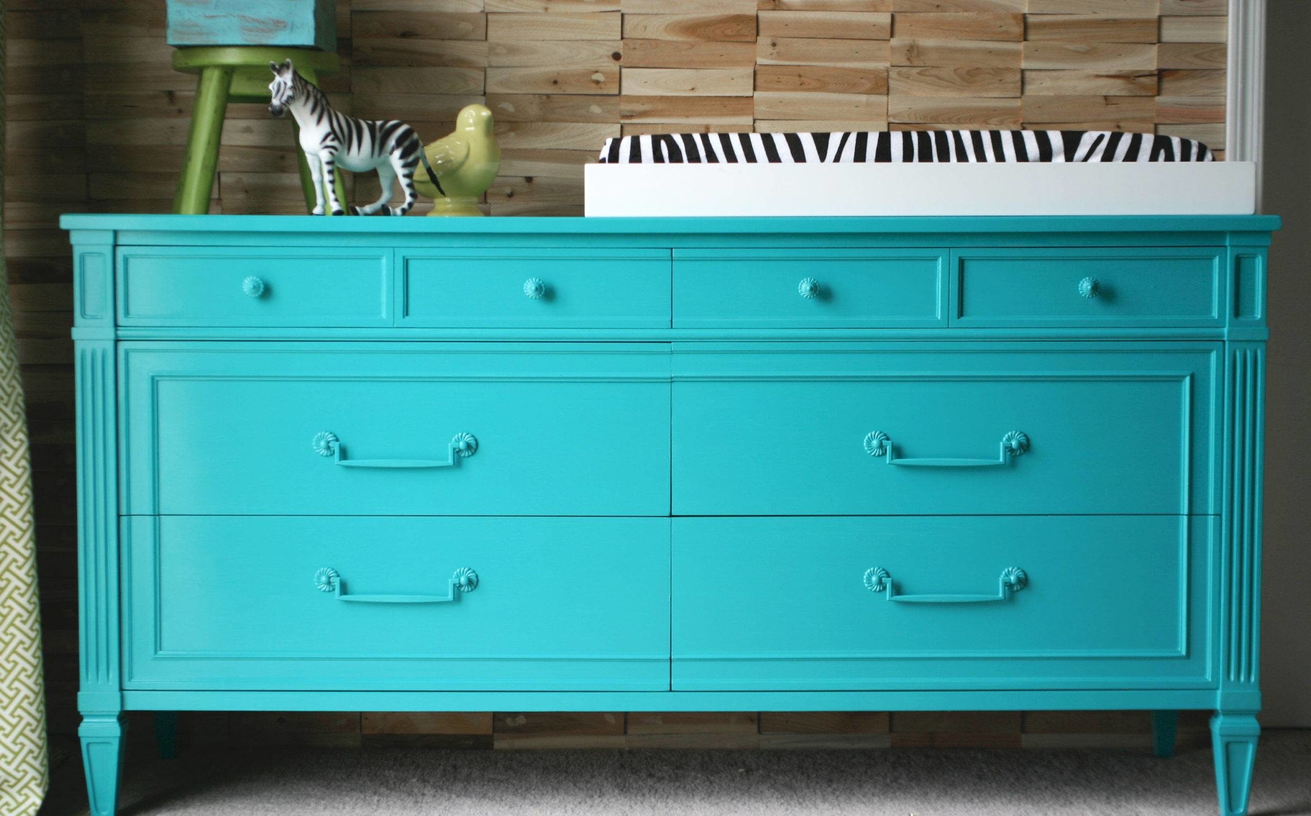 Teal Colored Dresser