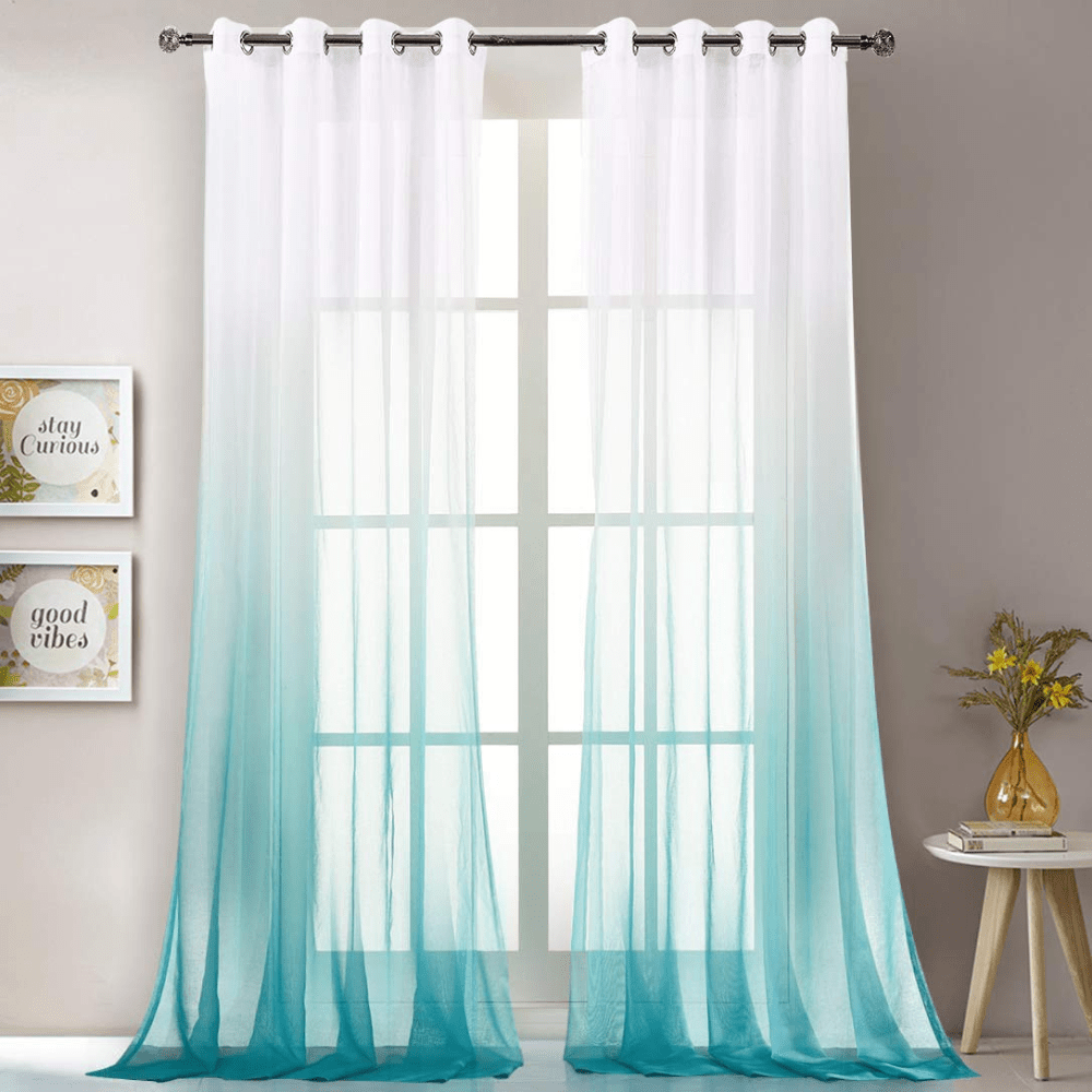 Tie and Dye Teal Curtain