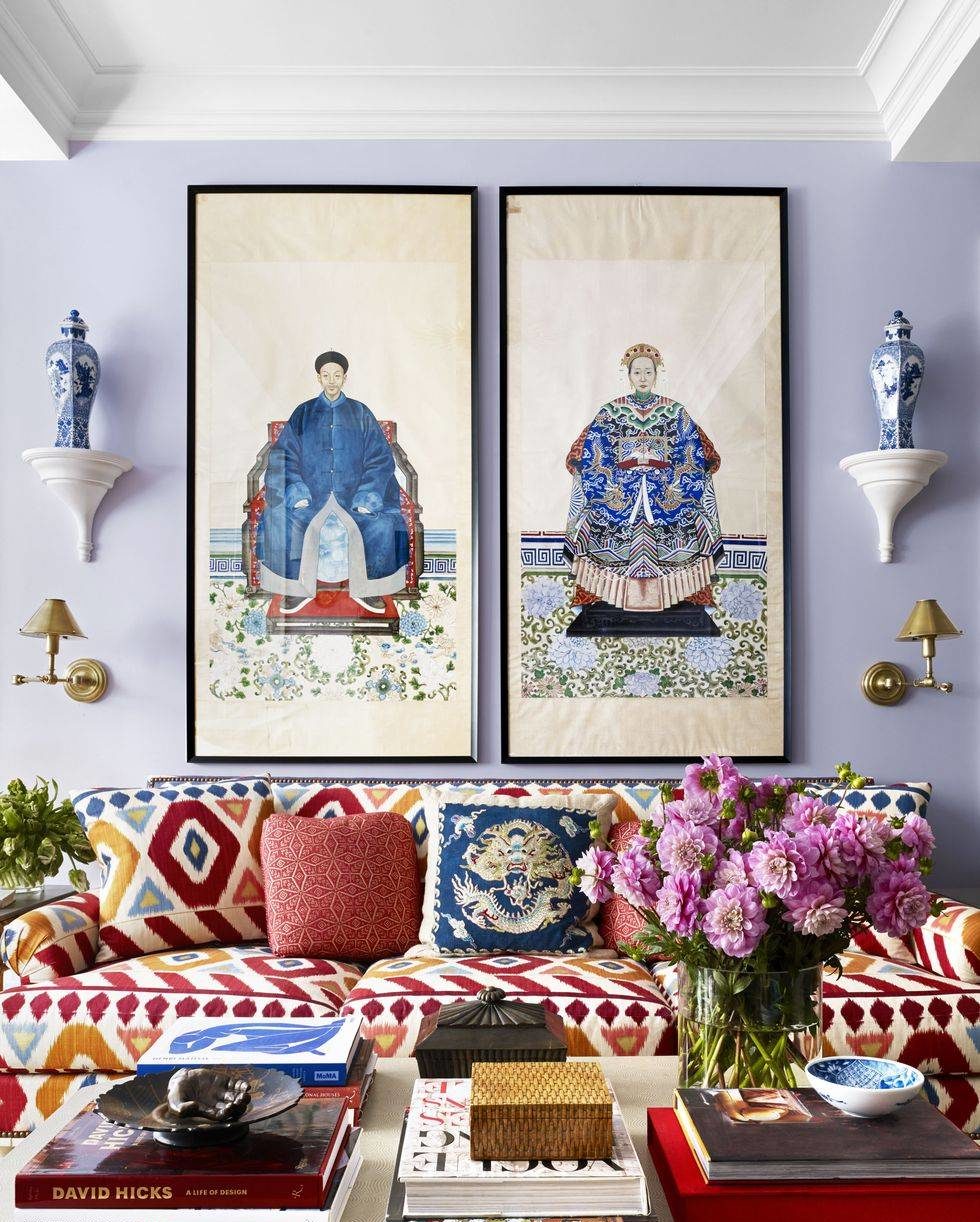 Two huge wall frames of Chinese emperor and empress