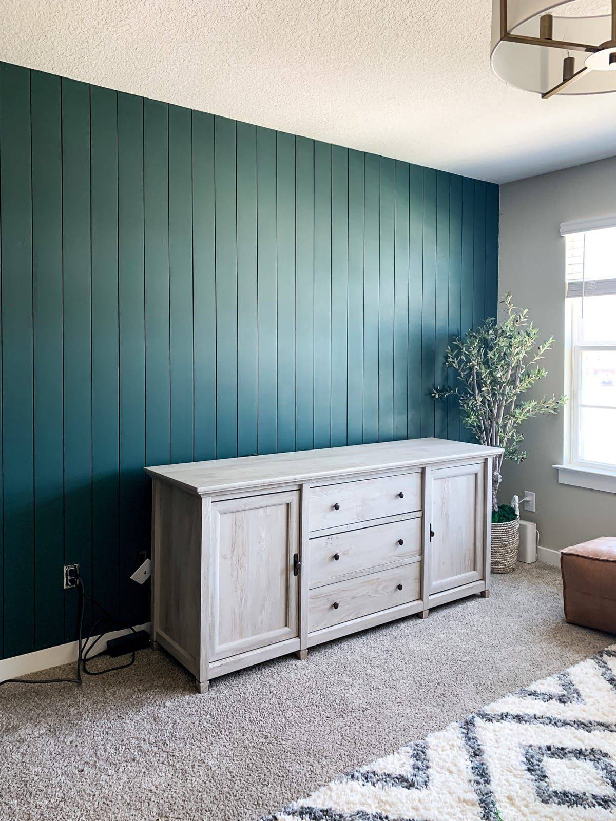 Vertically Installed Shiplap Wall