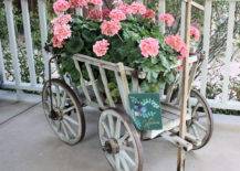 Vintage Cart Gardening Display
