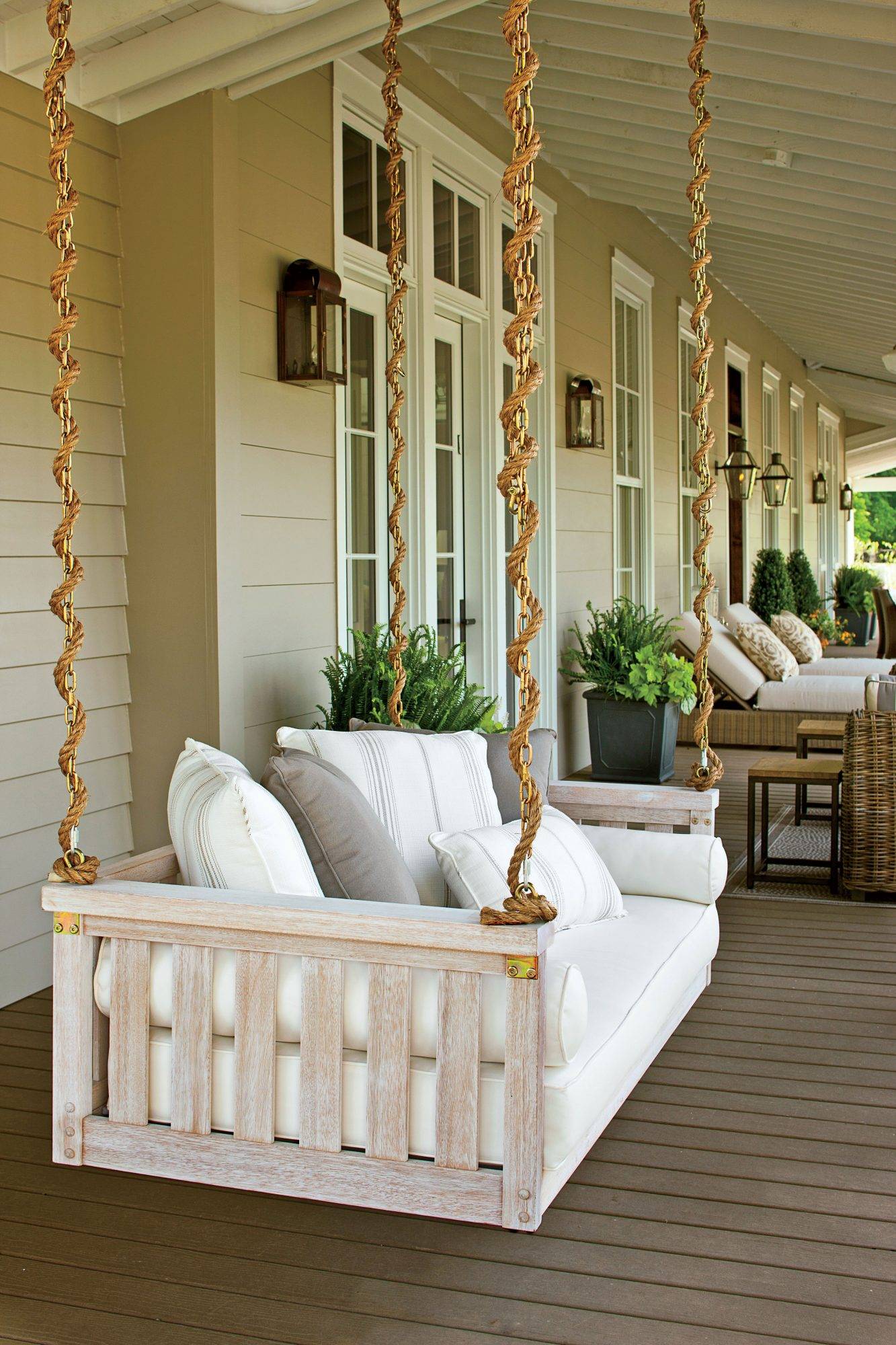 White Porch Swing Bed