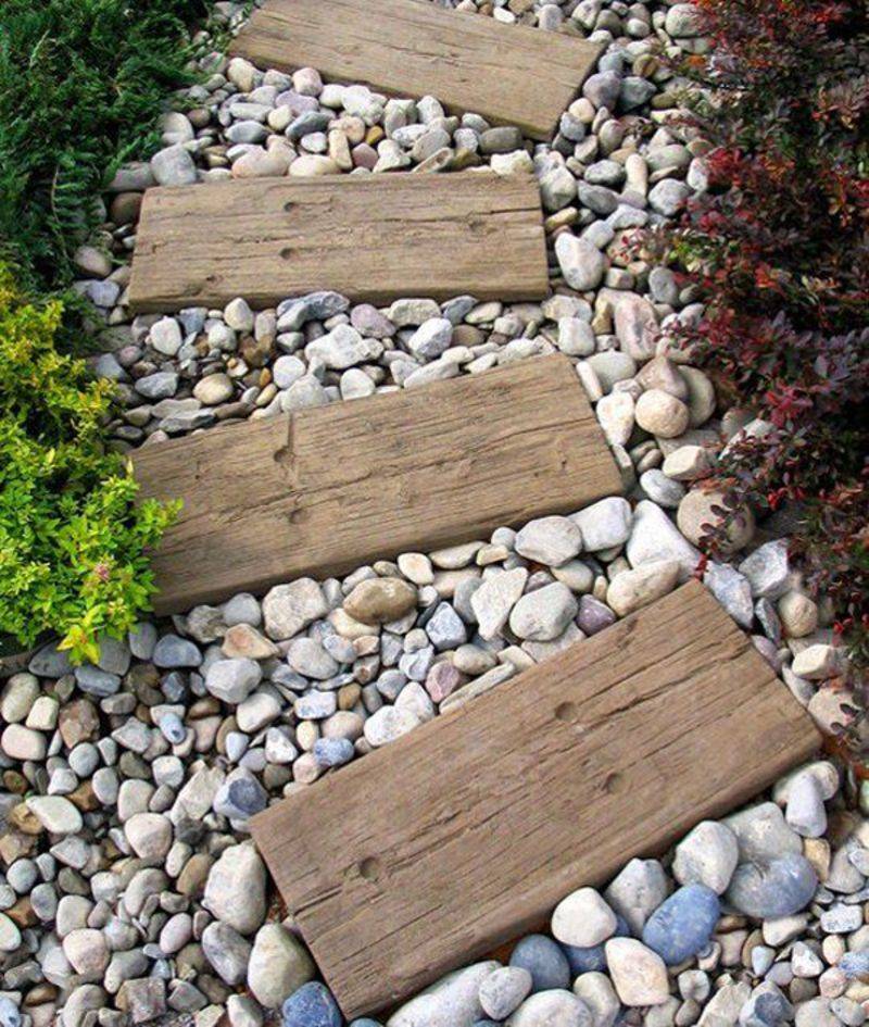 Wood and Stone Pathway