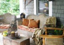 Woven Porch Furnishing and Crate Table