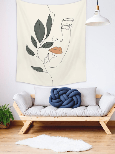 Abstract Figure Graphic Tapestry
