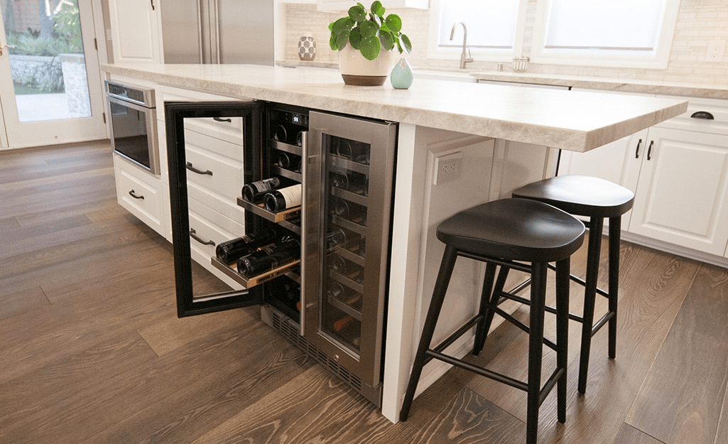 Stylish Kitchen Additions You Didn T, Kitchen Island With Built In Wine Fridge