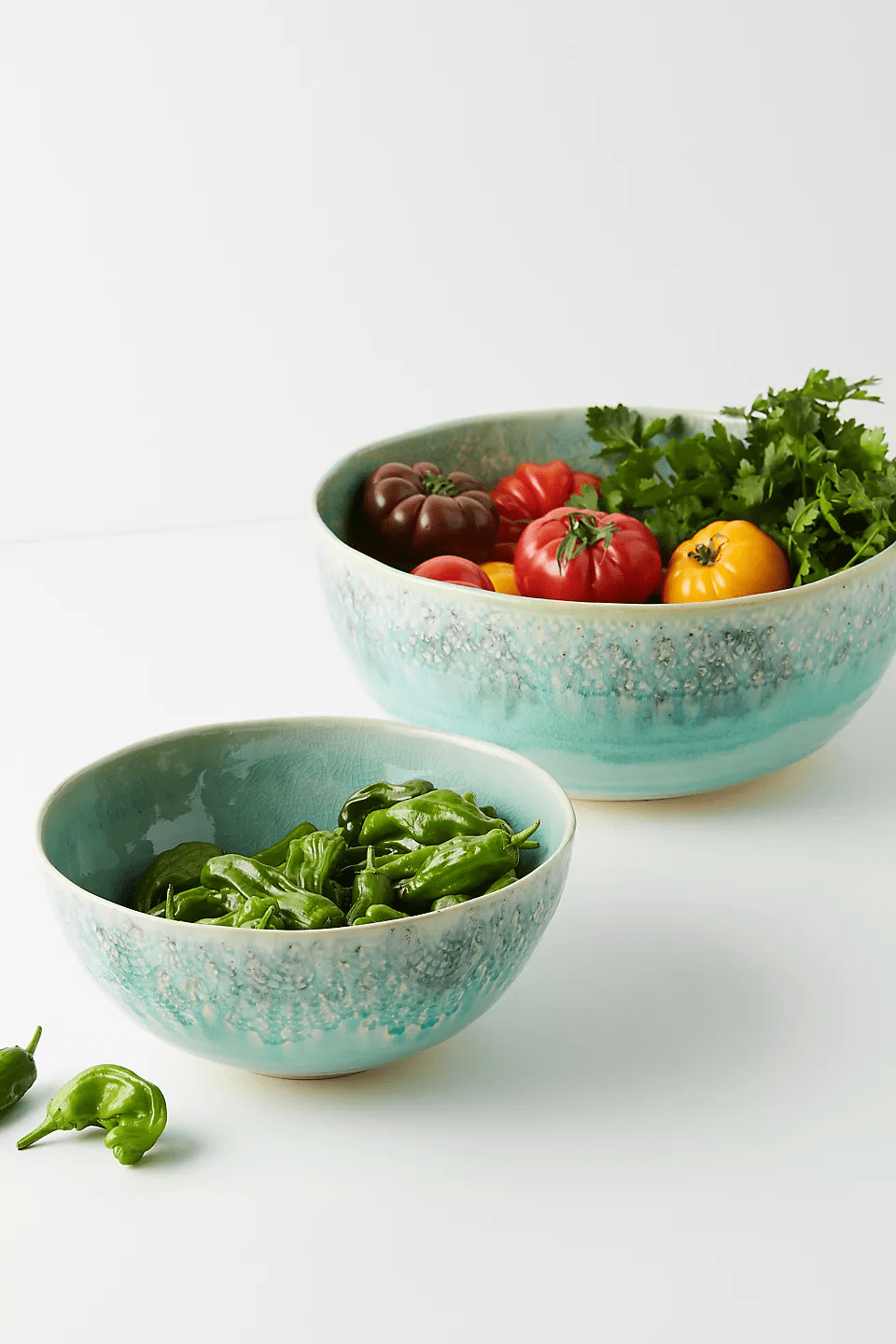 Textured Blue Fruit Bowl