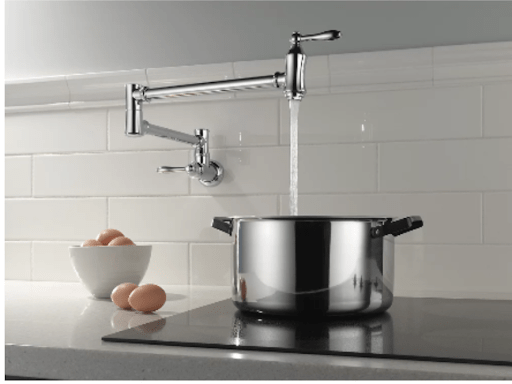 Silver Pot Filler Faucet