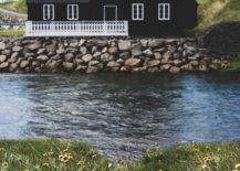 Black house by the river
