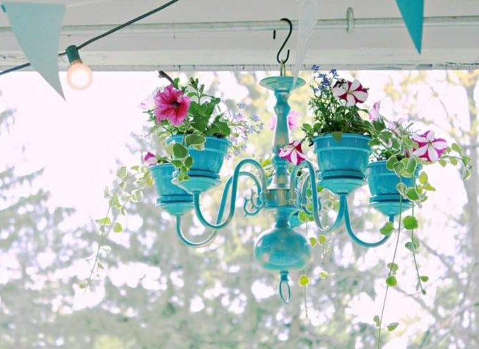 Chandelier planter.