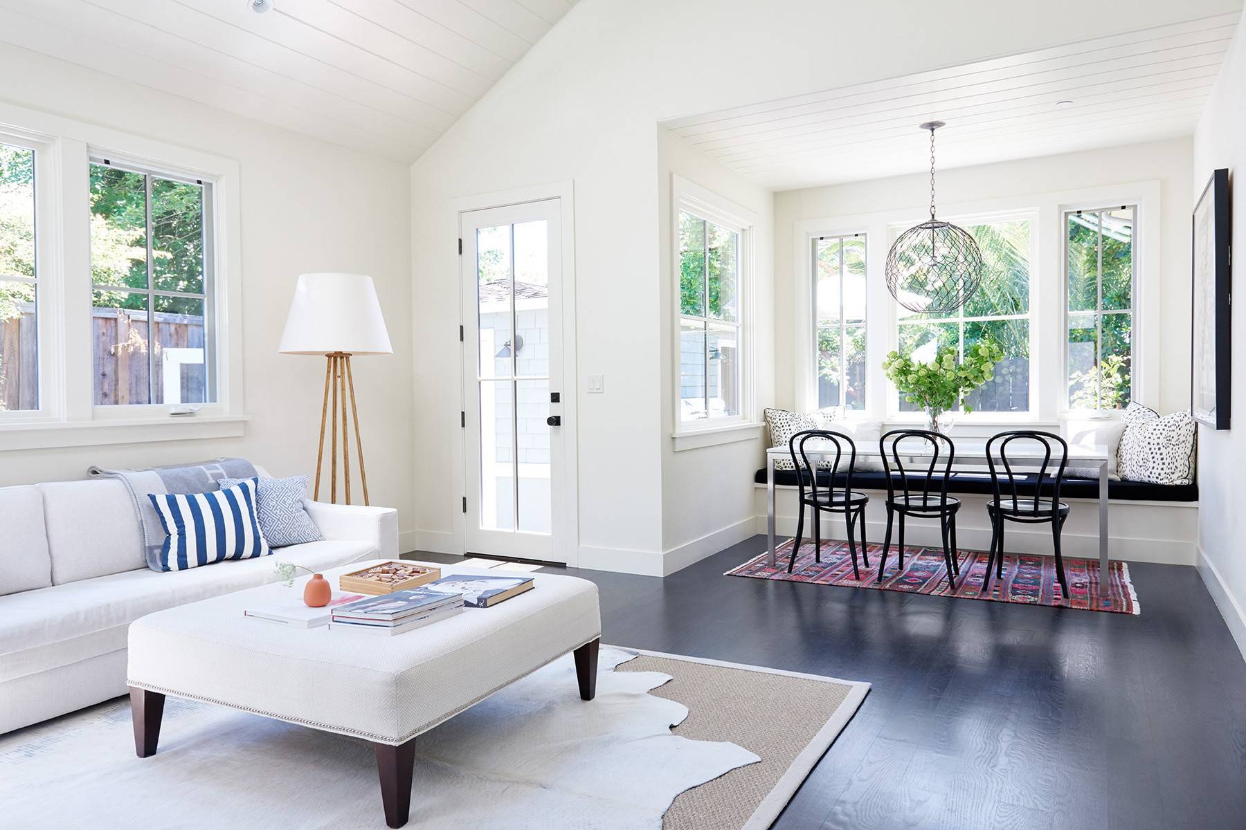 Cowhide on Rectangular Rug.