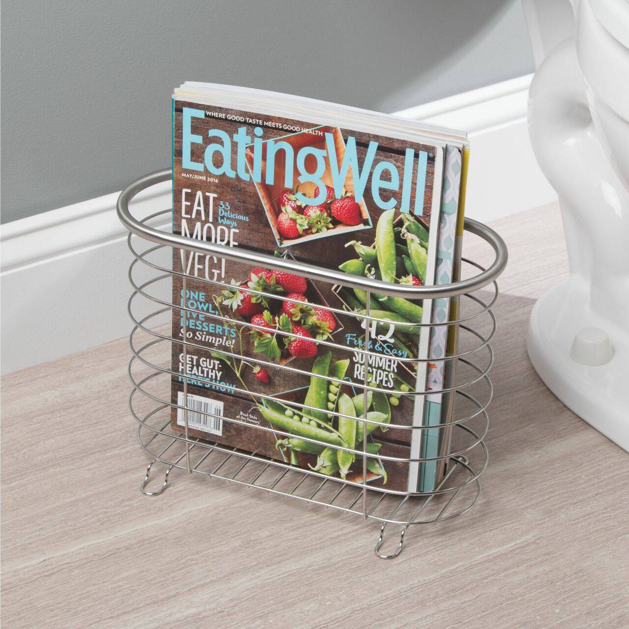 Freestanding Bathroom Magazine Holder.