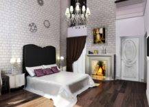 Gothic Bedroom with Brick Walls