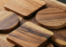 Hardwood Coasters for your Drink and Pans