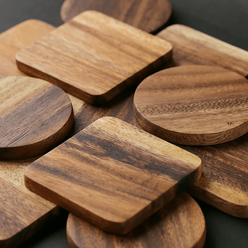 Hardwood Coasters for your Drink and Pans