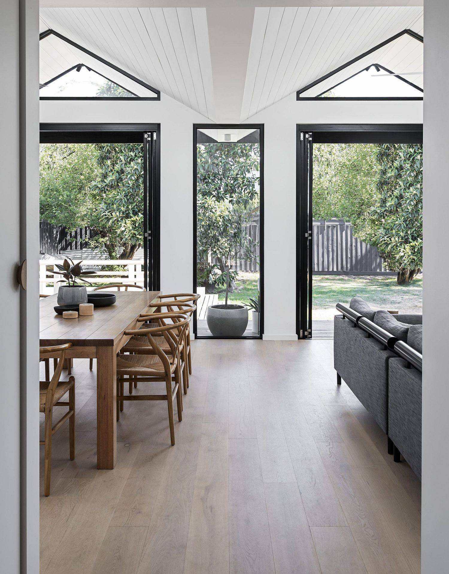 Move beyond the traditional rectangular clerestory windows with ingenious triangular additions