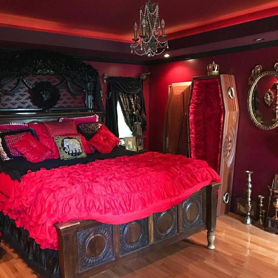 Red and Black Gothic Bedroom