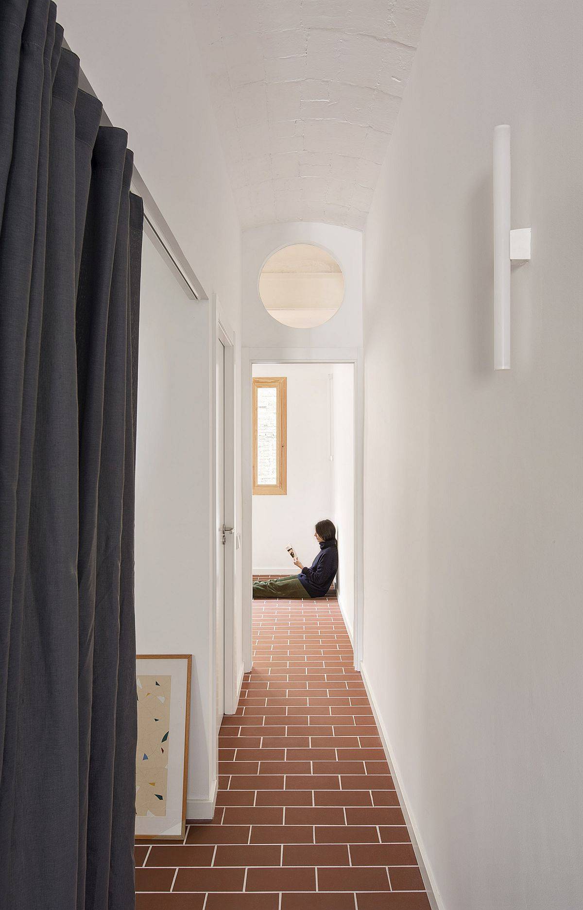 Revamped corridor of the home is now flooded with natural light