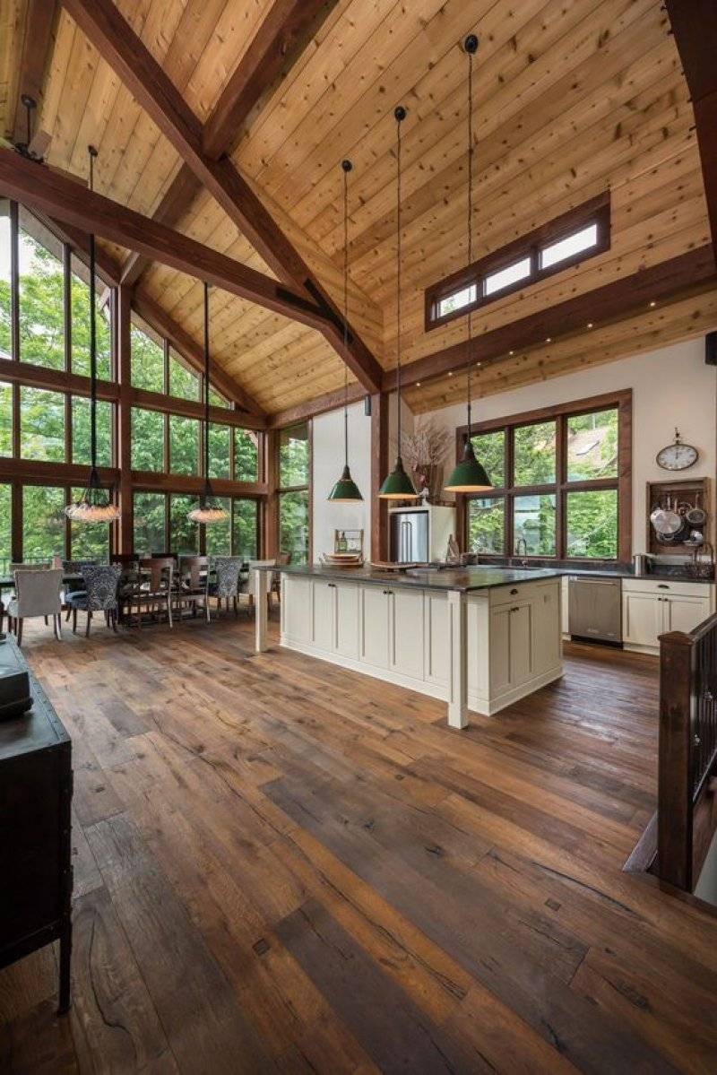 Cozy Cabin Floor to Ceiling Windows