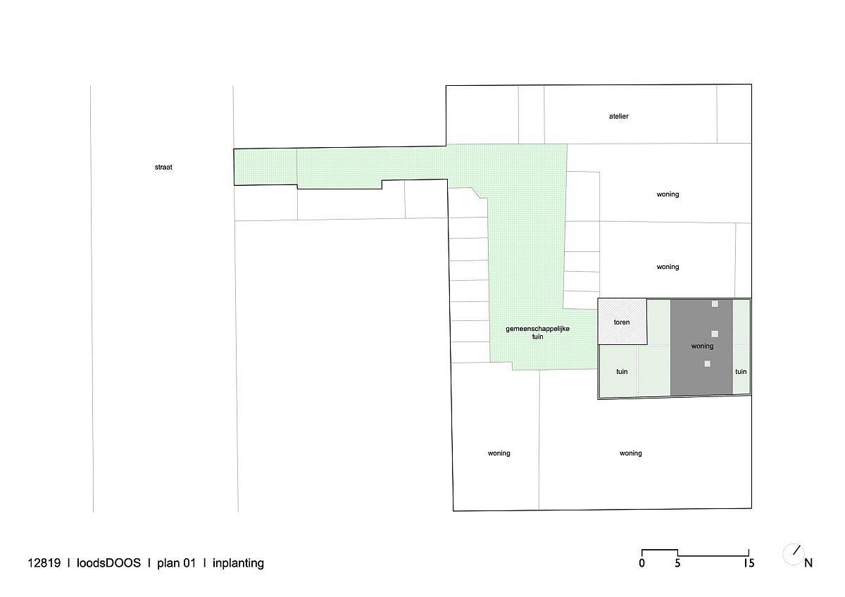 Floor plan of the revamped brewery in Belgium turned into a modern house