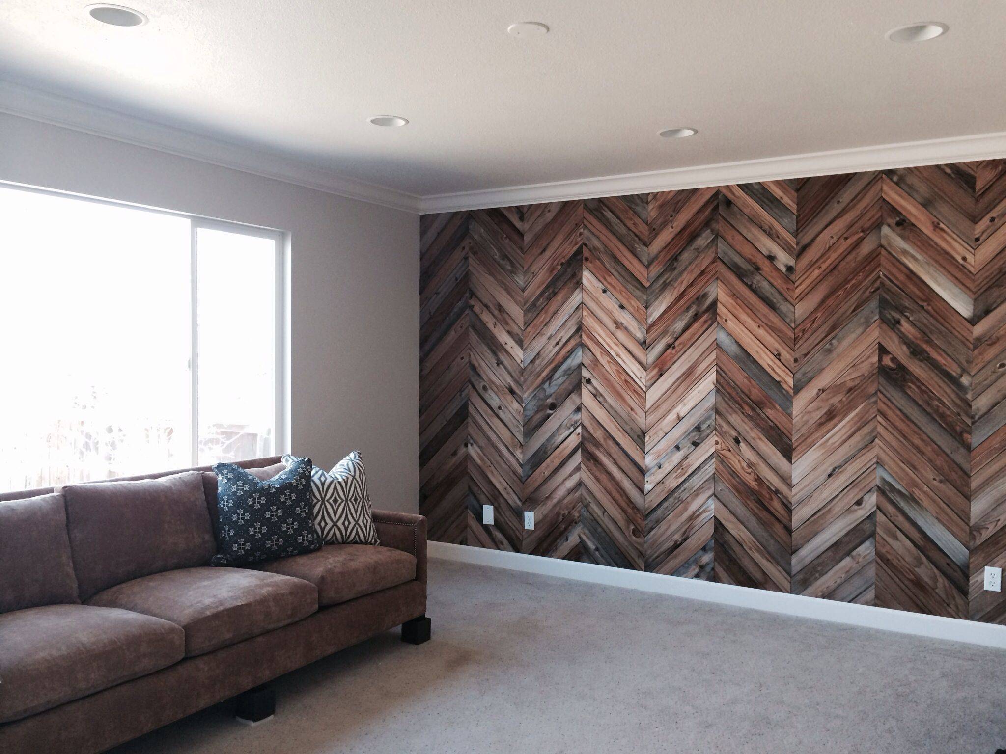 Herringbone Accent Wall.