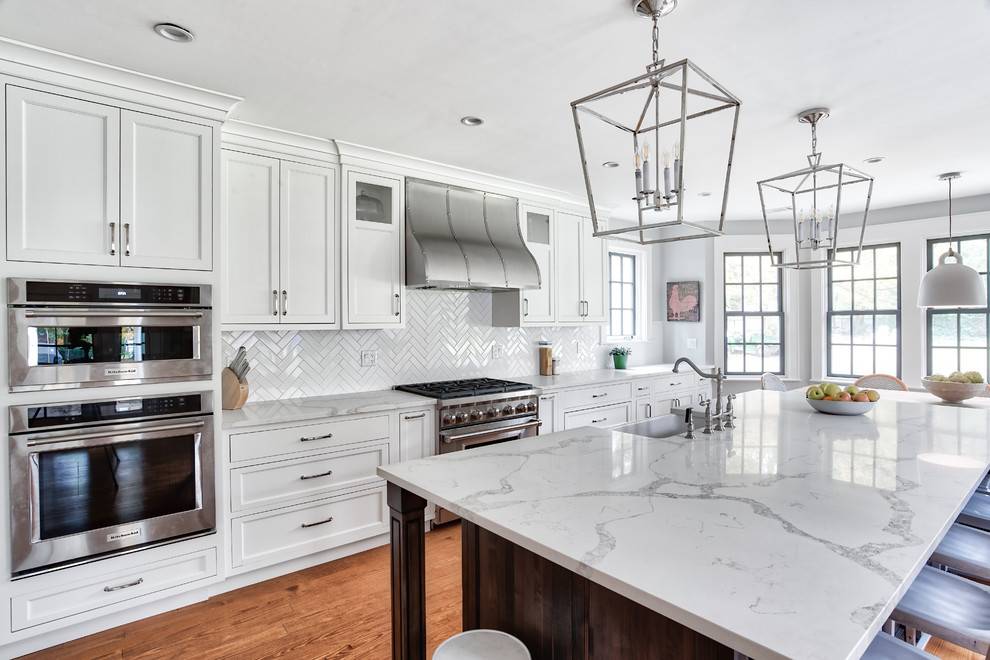 Herringbone Backsplash.